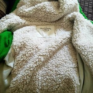 Abercrombie and Fitch green zipper warm sweater